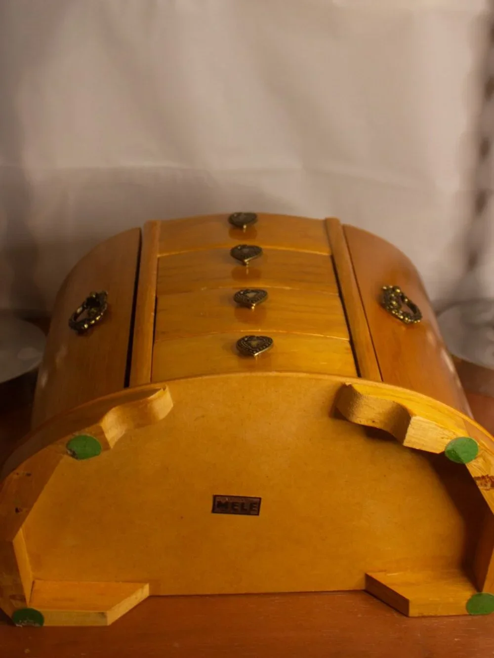 Mele Vintage Wooden Jewelry Box